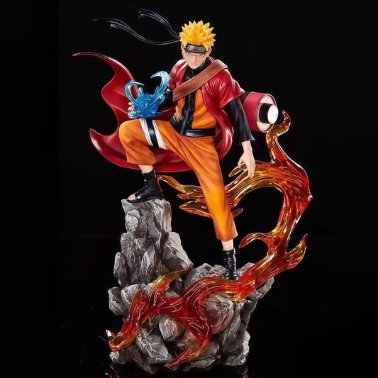 Action figure di Naruto e Sasuke della collezione "Due Destini" di Otaku Family Store, dettagli colorati e pose dinamiche.