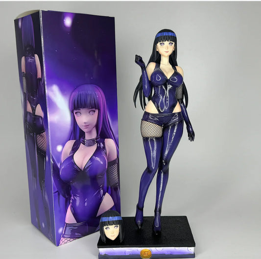 Statua in resina di Hinata Naruto, figura artigianale doppia testa, decorazione ispirata all'anime, dettaglio e stile giapponese