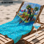 Asciugamano mare Minecraft in microfibra ultra assorbente, gadget colorato con personaggi Minecraft, ideale per la spiaggia.