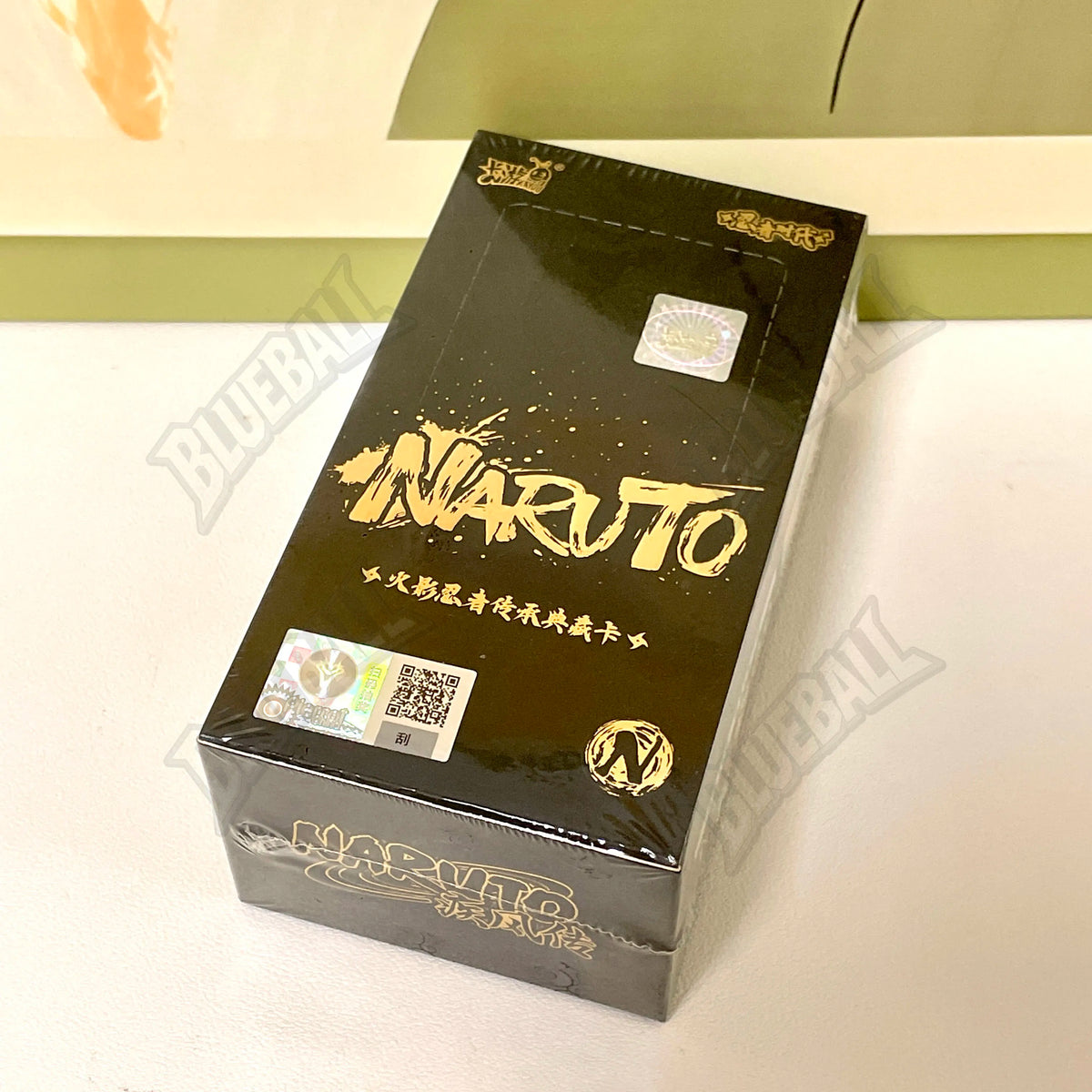 Carte Naruto TCG Kayou Chapter of the Ninja, confezione aperta con carte rare, marca Otaku Family Store Online, immagini di carte da collezione