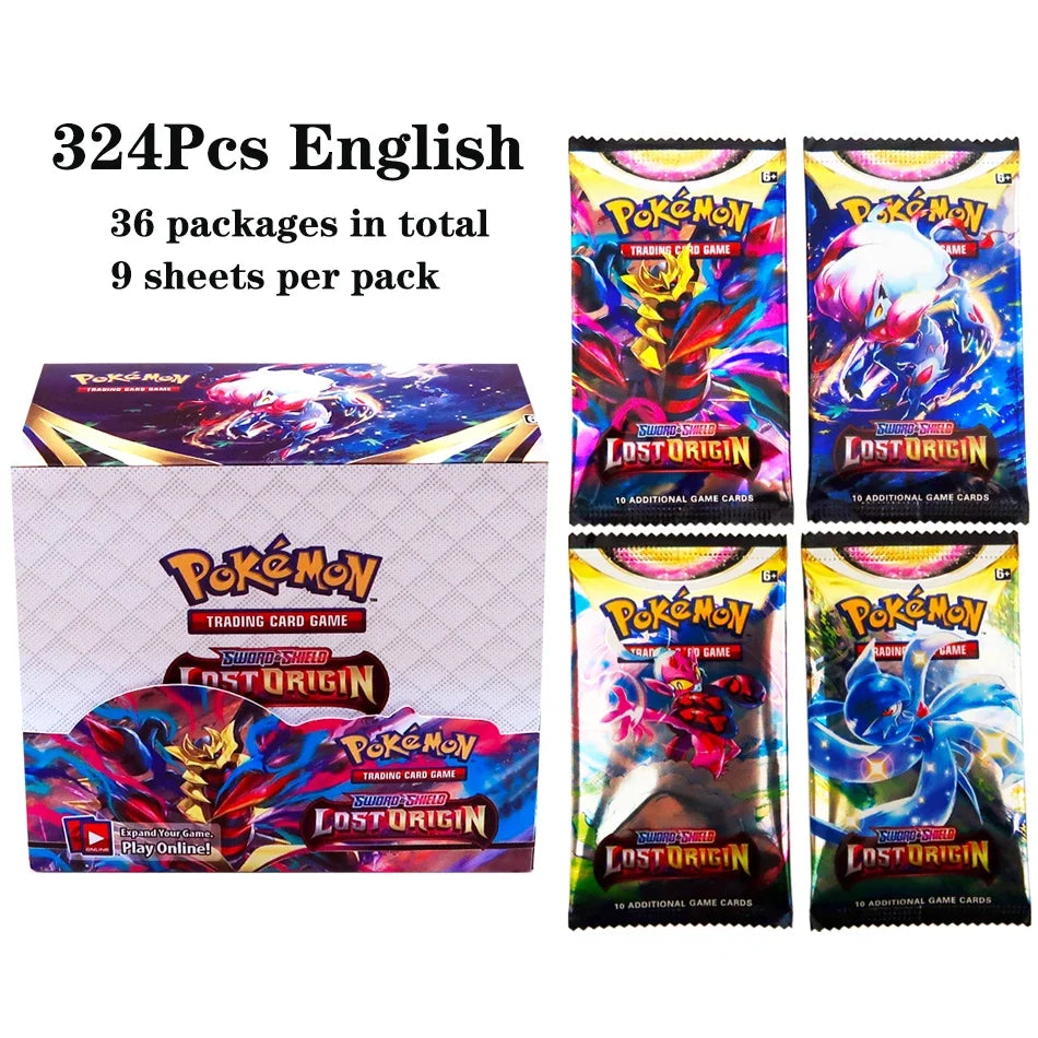 Scatola di 36 bustine Pokémon TCG Otaku Family Store Online con 324 carte, set di carte collezionabili Pokémon in inglese
