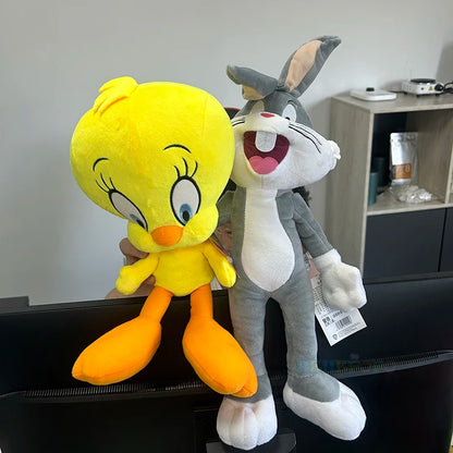Peluche Bugs Bunny originale di 32 cm, peluche di cartone animato con Tweety, Lola Bunny e Daffy, marca Otaku Family Store Online.