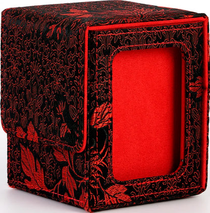 Scatola porta carte con finestra trasparente Otaku Family Store per TCG, magnetica, capienza oltre 120 carte da gioco.
