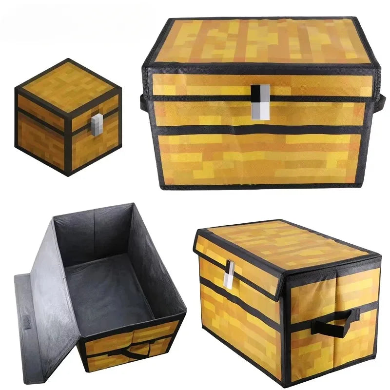 Scatola di stoccaggio grande in cosplay MineCraftion, contenitore pieghevole per vestiti, coperte e oggetti, decorazione divertente per casa