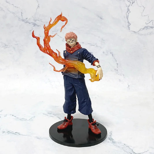Figura d'azione Jujutsu Kaisen Itadori Yuji di 21cm in PVC, dettagliata e realistica, perfetta per collezionisti e fan anime.