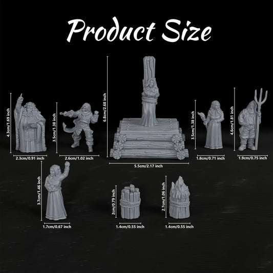 Miniature di terreno fantasy oscura per giochi di ruolo, dettagliata scena di battaglia per tabletop RPG e collezionismo.