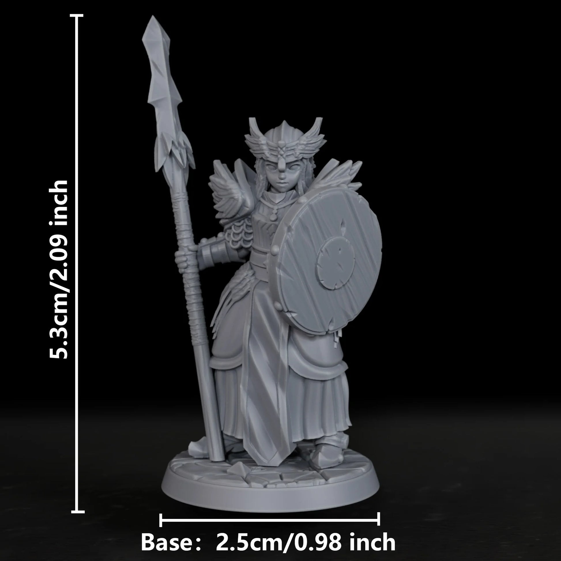 Miniatura di valchiria femminile per gioco di ruolo da tavolo, figura da collezione Otaku Family Store, perfetta come regalo Halloween e Natale.