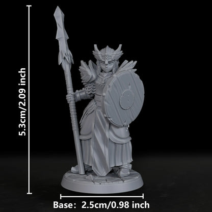 Miniatura di valchiria femminile per gioco di ruolo da tavolo, figura da collezione Otaku Family Store, perfetta come regalo Halloween e Natale.