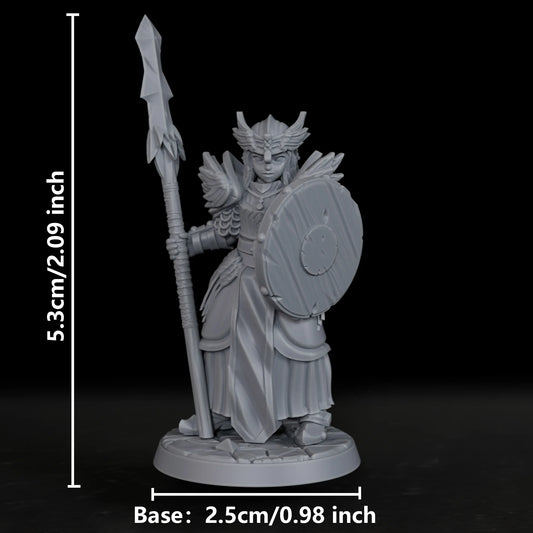 Miniatura di valchiria femminile per gioco di ruolo da tavolo, figura da collezione Otaku Family Store, perfetta come regalo Halloween e Natale.