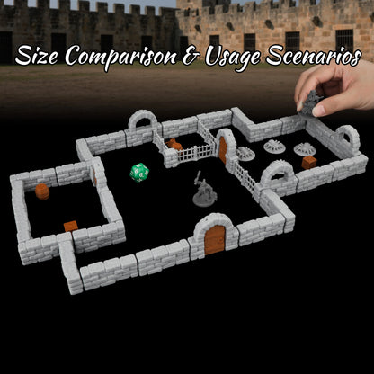 Set di pietre per mura dungeon con 46 pezzi, kit di terrain medievale per giochi di ruolo e modellismo, di Otaku Family Store.