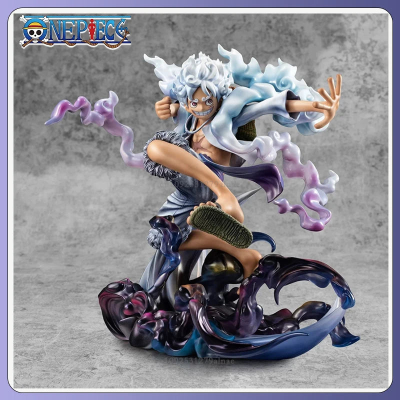 Action figure Sun God Nika di Luffy Gear 5 da ONE PIECE, figura da collezione Otaku Family Store, dettagli vivaci e dinamici