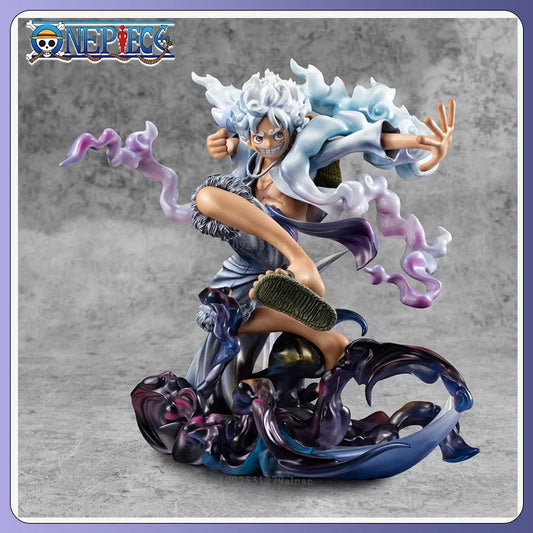 Action figure Sun God Nika di Luffy Gear 5 da ONE PIECE, figura da collezione Otaku Family Store, dettagli vivaci e dinamici