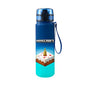 Borraccia in plastica da 650 ml stile pixel Minecraft blu, portatile, resistente e antitaccheggio, adatta per sport e attività outdoor.