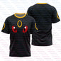T-shirt Pokémon Pikachu e Snorlax, gadget anime giapponese, con illustrazioni colorate di Pikachu e Snorlax su cotone morbido