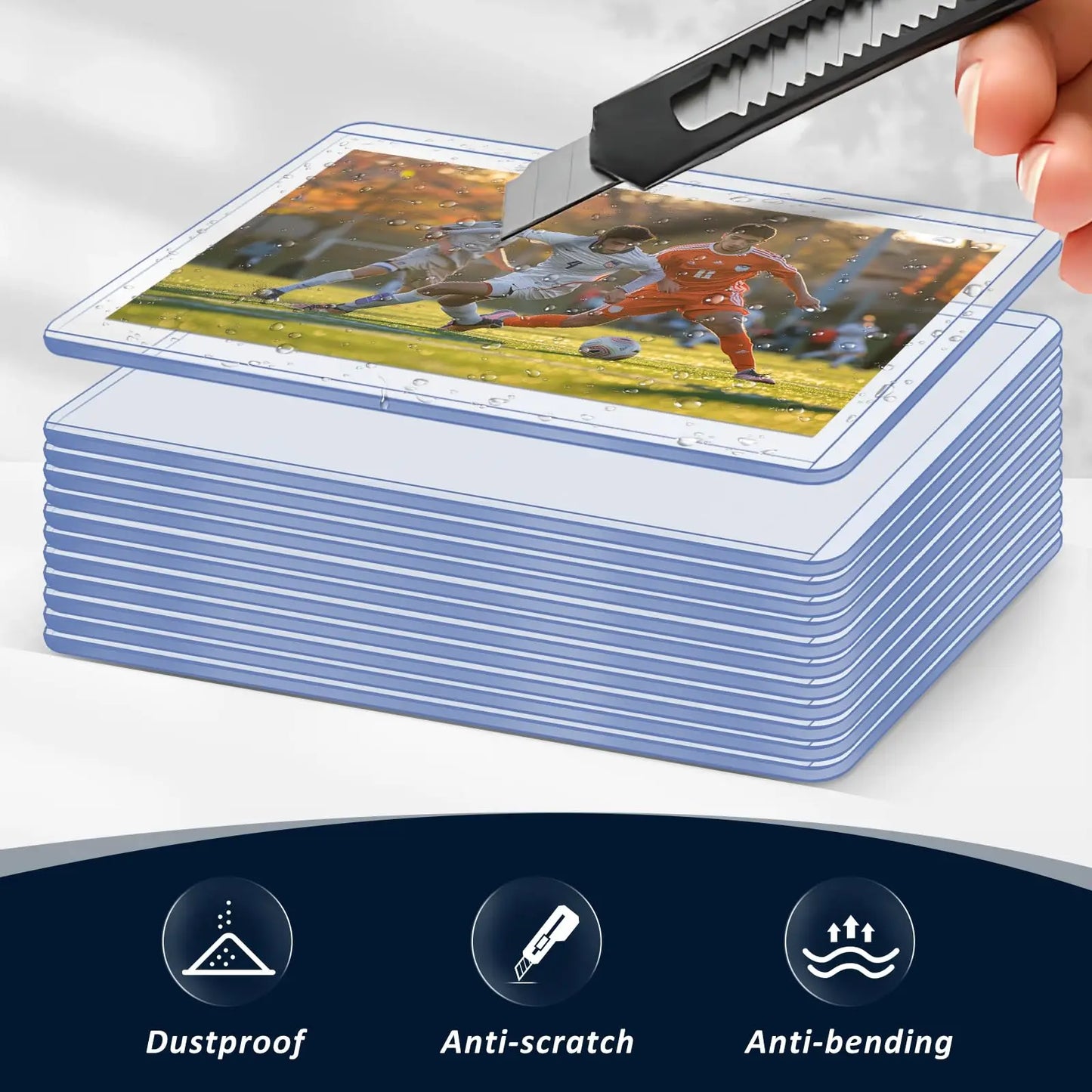 Custodie trasparenti per carte da gioco, set da 100-600 pezzi, protezioni dure e morbide per carte Pokémon e sport, marca Otaku Family.