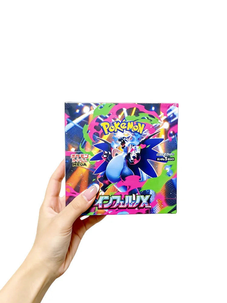 Carta Pokémon originale in stock, versione giapponese, Mega Evolution, Fire Dragon Hell Flame, set di carte da gioco TCG.