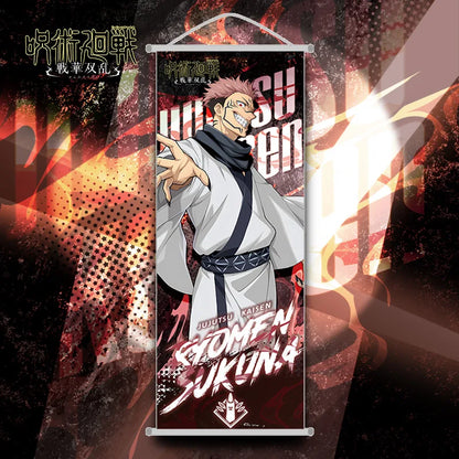 Poster di Jujutsu Kaisen con raffigurazione di Gojo Satoru, decorazione da parete in stile anime, gadget di Otaku Family Shop.