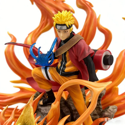 Figura d'azione Naruto Sennin Mode e Kurama, alta 41 cm, con dettagli realistici e posa dinamica, di Otaku Family Store Online.