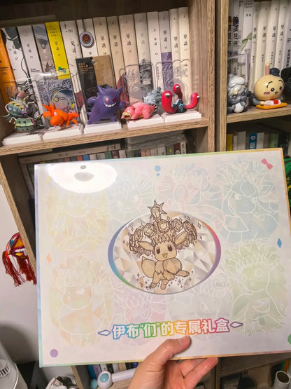 Carte Pokémon EX Eevee Terastal Festival, scatola regalo con carte PTCG, immagini di carte e confezioni in giapponese.