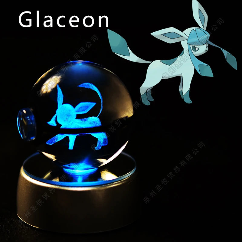 Lampada notte a forma di sfera Pokémon con Pikachu, Gengar e Mewtwo in 3D, gadget luminoso di Otaku Family Shop Online.