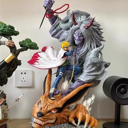 Figura d'azione Minato Namikaze di 21 cm da Naruto, senza scatola, con dettagli realistici e posa dinamica.