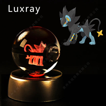 Lampada da notte con sfera di cristallo Pokémon Pikachu, Gengar e Mewtwo, gadget luminoso Otaku Family Shop Online