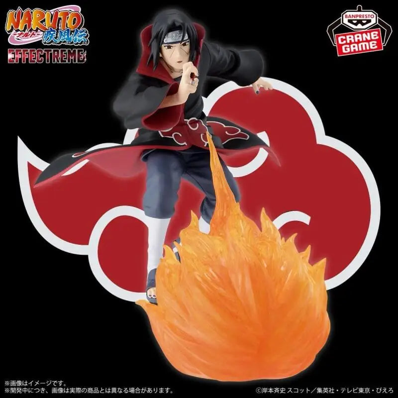 Figura d'azione dell'organizzazione Akatsuki di Naruto, marchio Bandai Banpresto, con dettagli e colori vivaci.