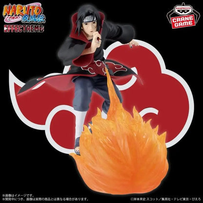 Figura d'azione dell'organizzazione Akatsuki di Naruto, marchio Bandai Banpresto, con dettagli e colori vivaci.
