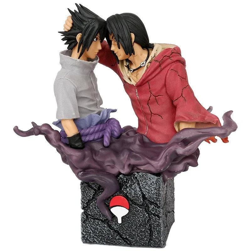 Figura di azione Sasuke e Itachi Uchiha, 17cm, dalla serie Naruto, con dettagli accurati e pose dinamiche, di Otaku Family Store.