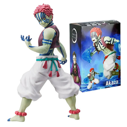 Action figure Akaza di Demon Slayer Banpresto, modello Anime Yaiba, altezza 14cm, con dettagli vibranti e stile dinamico.
