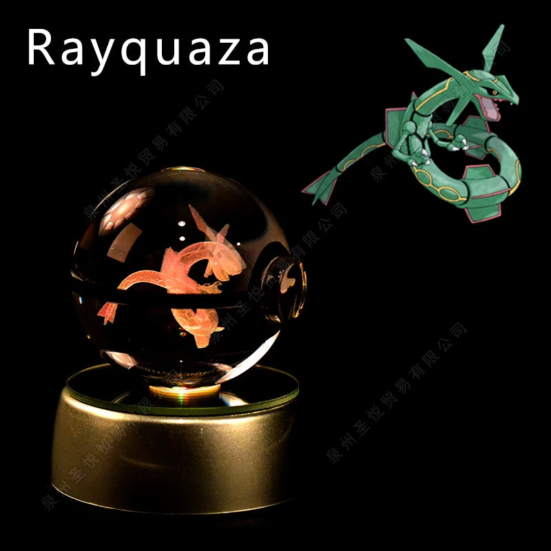 Lampada da notte gadget Pokémon Crystal Ball con Pikachu, Gengar e Mewtwo in 3D, luce notturna Otaku Family Shop Online