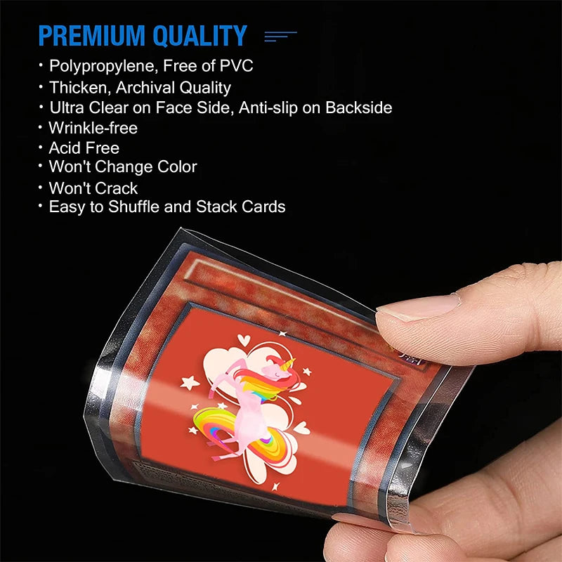 Custodie trasparenti per carte da gioco Pokémon, set di 100-500 protezioni chiare per mazzi e collezioni, Otaku Family Shop.