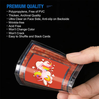 Custodie trasparenti per carte da gioco Pokémon, set di 100-500 protezioni chiare per mazzi e collezioni, Otaku Family Shop.