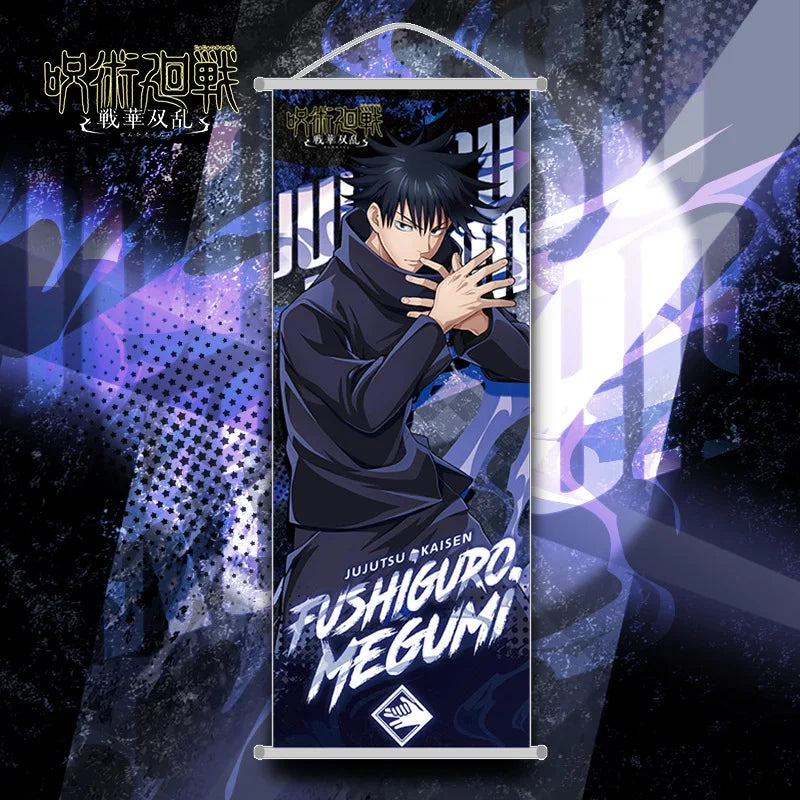 Poster di scroll lungo di Jujutsu Kaisen con immagine di Gojo Satoru, decorazione da parete in stile anime, gadget Otaku.