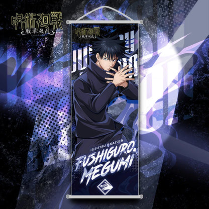 Poster di scroll lungo di Jujutsu Kaisen con immagine di Gojo Satoru, decorazione da parete in stile anime, gadget Otaku.