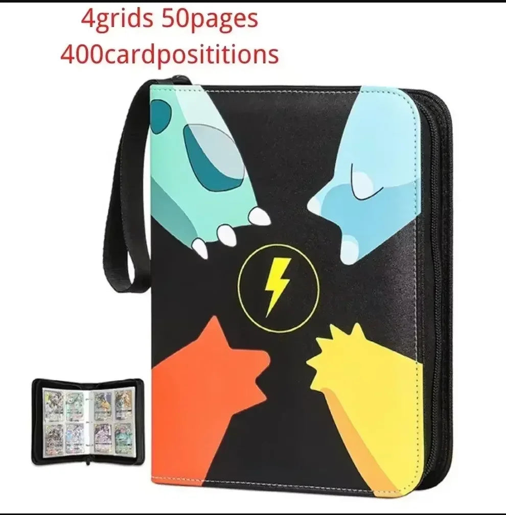 Album di carte Pokémon con raccoglitore in PU con cerniera, portafoglio per foto e carte da collezione Otaku Family Shop.