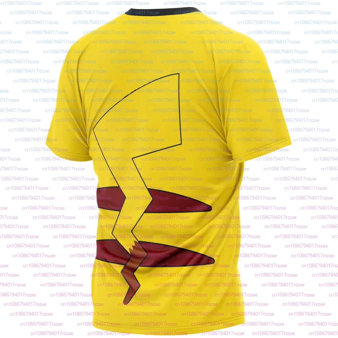Maglietta Pokémon Pikachu e Snorlax, gadget anime giapponese, con immagini dei personaggi Pikachu e Snorlax su tessuto colorato