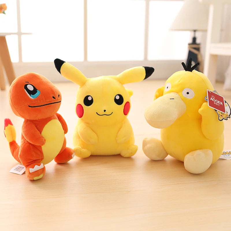 Peluches Pokémon Pikachu, Charizard, Gengar, Squirtle, Espeon, Glaceon e Umbreon, gadget morbido e colorato, Otaku Family Shop Online
