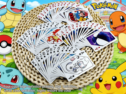 Carte Pokémon POKER della Otaku Family Shop Online, set di carte da gioco con illustrazioni di Pokémon e simboli.