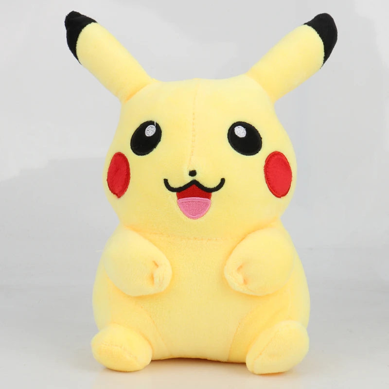 Peluche Pokémon Pikachu, Charizard, Gengar, Squirtle, Espeon, Glaceon e Umbreon, morbidi e colorati, gadget da collezione.