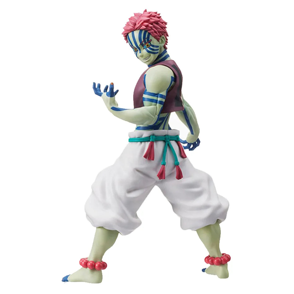 Figura d'azione Demon Slayer Akaza Banpresto di 14cm, modello Vibration Stars Plus, con dettagli realistici e colori vivaci.