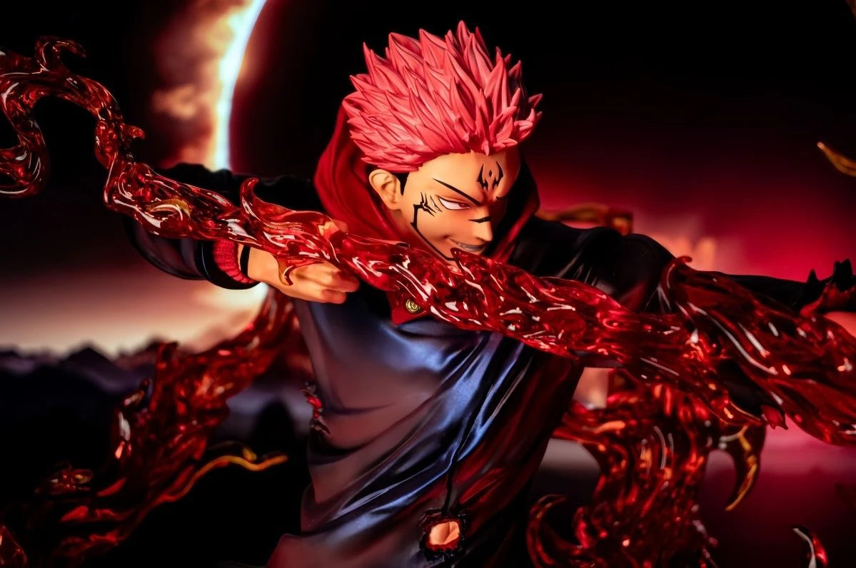 Figura d'azione Ryomen Sukuna di Jujutsu Kaisen, dettagliata e articolata, marca Otaku Family Store Online.