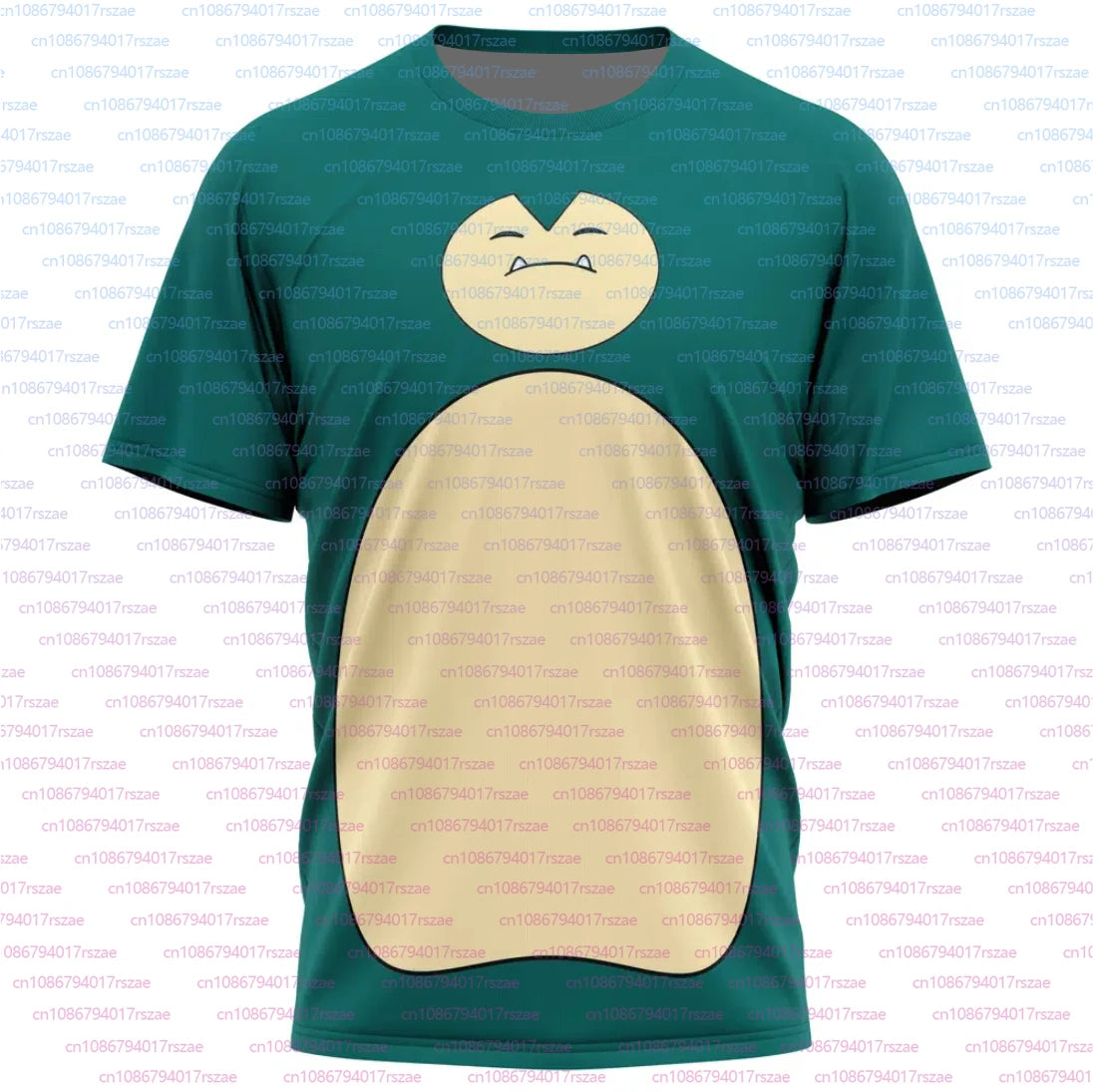 T-shirt Pokémon Pikachu e Snorlax, gadget anime giapponese, con design colorato di Pikachu e Snorlax su cotone morbido.