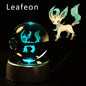 Lampada notturna Pokémon Crystal Ball con Pikachu, Gengar e Mewtwo 3D, gadget luminoso di Otaku Family Shop Online