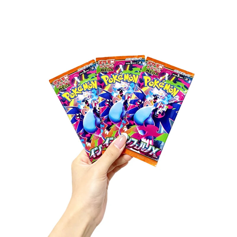 Carta Pokémon Mega Evolution Fire Dragon Hell Flame, versione giapponese, gioco di carte collezionabili TCG, in stock.