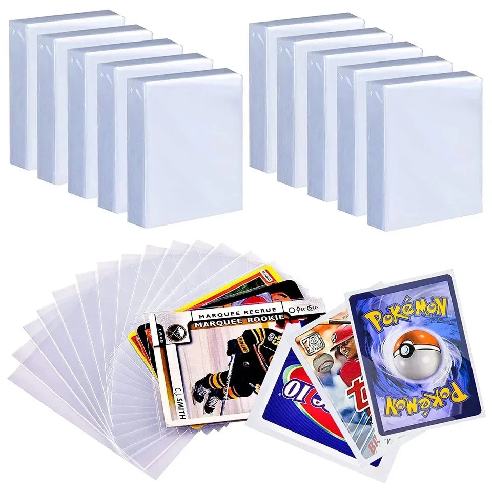 Custodie trasparenti per carte da gioco Pokemon, set da 100-500 pezzi, protezioni chiare per carte, portafoglio e foto, Otaku Family Shop.