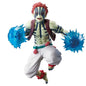 Statua di azione Banpresto Demon Slayer Akaza, figura anime di 14 cm con dettagli vibranti e quattro stili diversi.