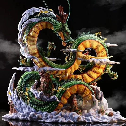 Figura d'azione Goku e Shenron di Dragon Ball, dettagliata e vibrante, senza confezione, marchio Otaku Family Store Online.