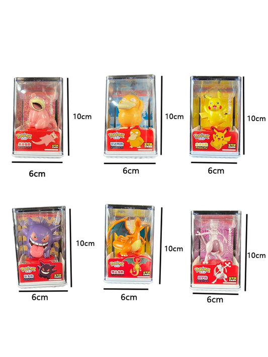 Ornamento decorativo in stile cartone Pokémon con Charmander, Gengar, Pikachu, Psyduck e Mewtwo, gadget in stile fumetto per bambini