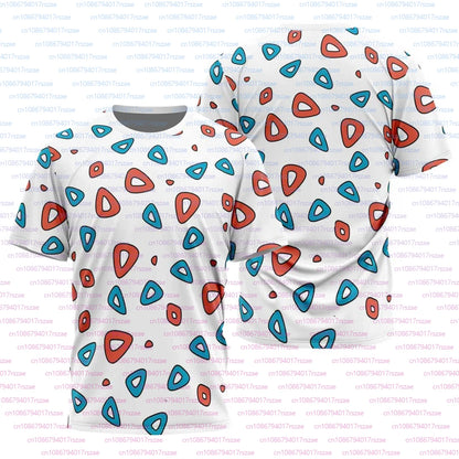 T-shirt Pokémon Pikachu e Snorlax, gadget anime giapponese, con design colorato di Pikachu e Snorlax su cotone morbido